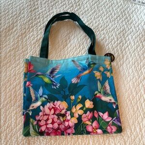 Briarwood Floral Hummingbird Tote Bag